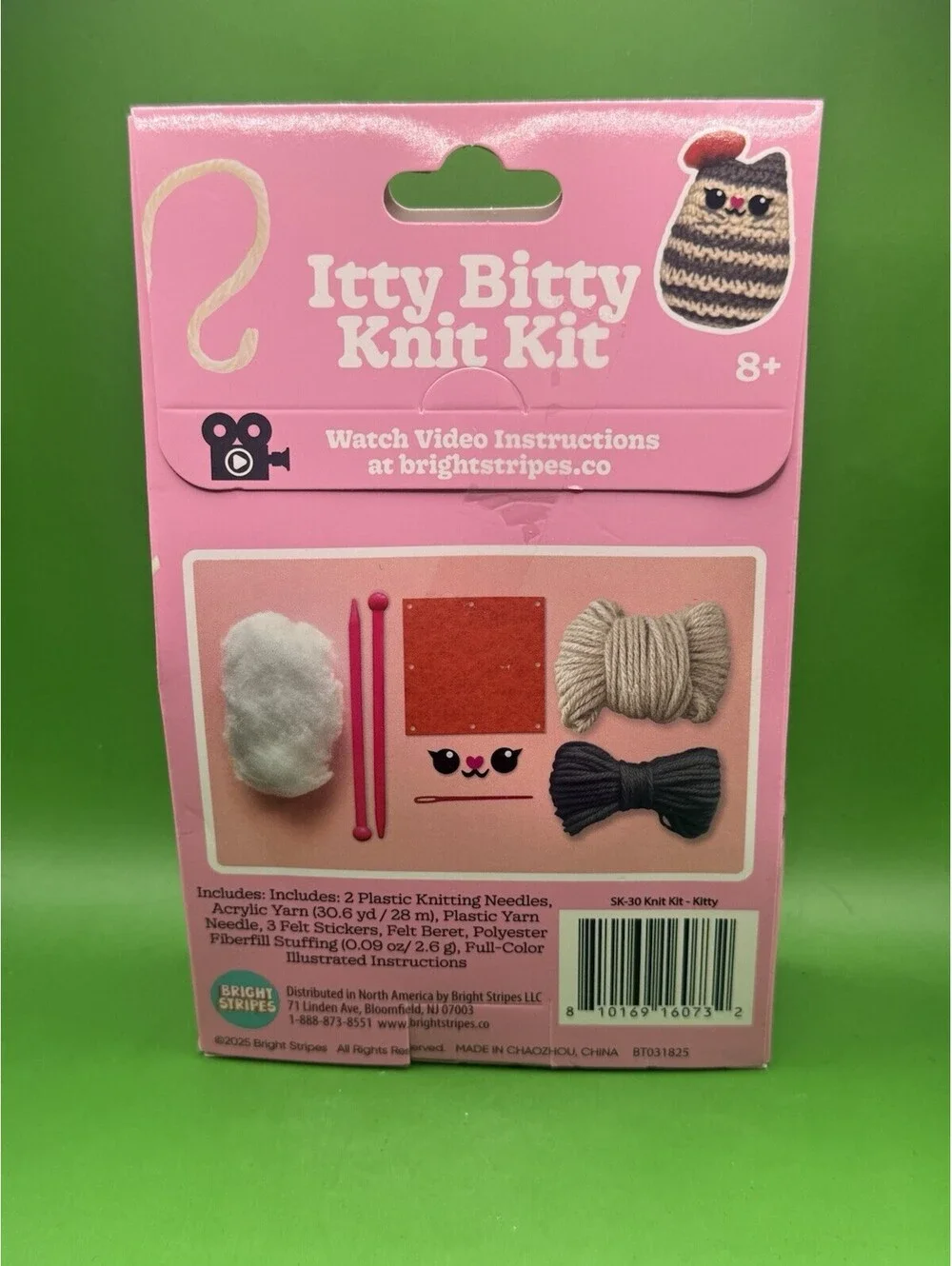 2 New Itty Bitty Knit Kit Cool Kitty & Ice Cream Sammy Beginner Knitting